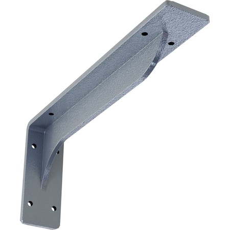 Ekena Millwork Embrey Steel Bracket, Hammered Light Blue 2"W x 12"D x 5 1/4"H BKTM02X12X05EBHLB